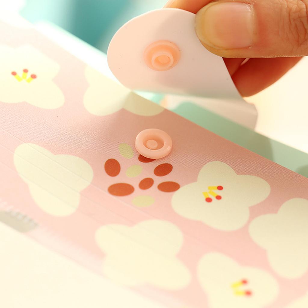 Large capacity multi-layer insert storage clip with smiling face PP folder, large capacity