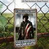 2D Flat Classic Retro Aluminum Plaque - Celebrating Courageous Veterans with Distinctive Design, Sturdy Metal Composition, Ideal Present for