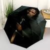 1pc Sword Knight Automatic Folding Umbrella - Compact 8-Rib Design, Durable Plastic & Iron1172L