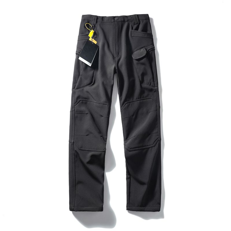 Winter Thick Windproof American Cargo Pants Outdoor Black 4XL.