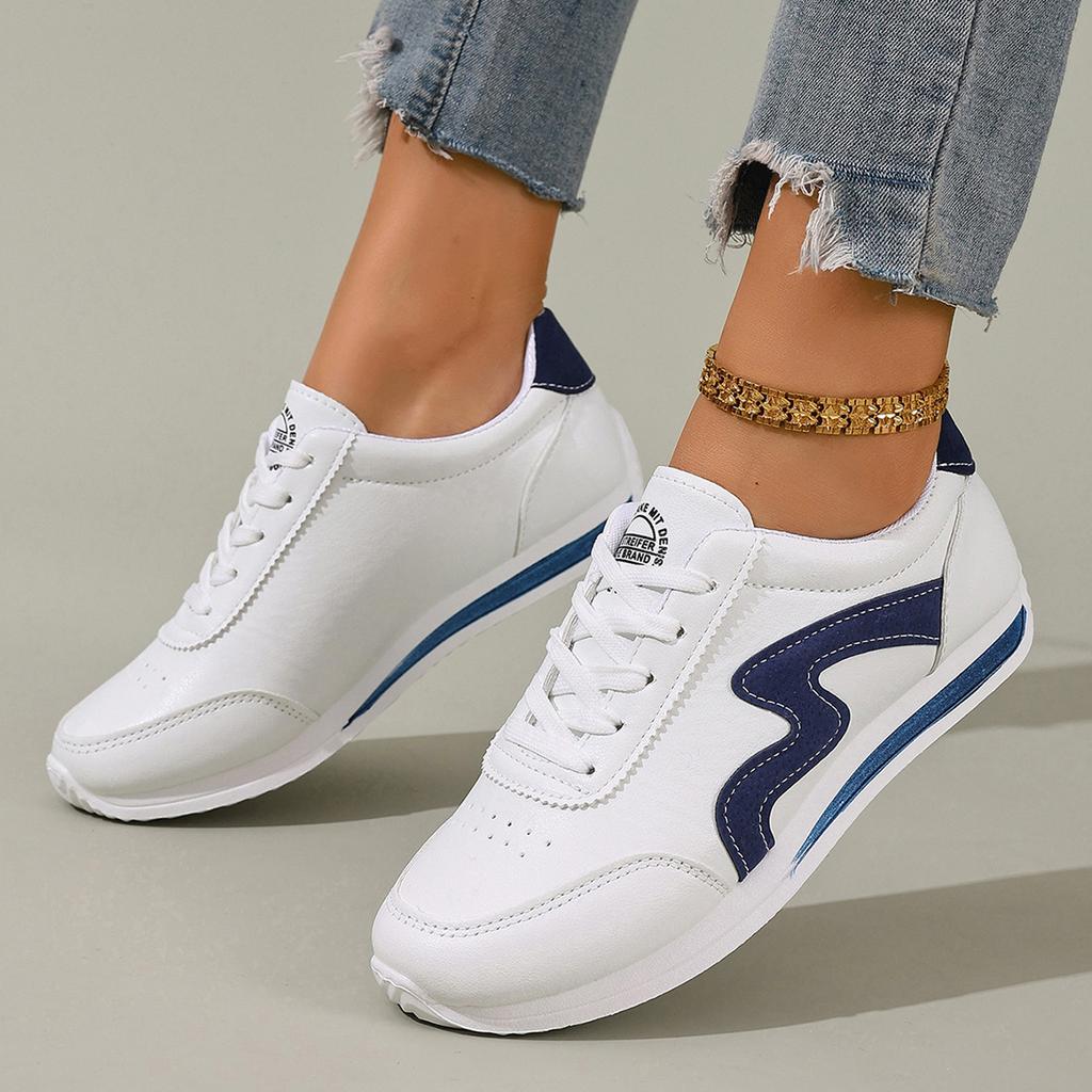 Women's Casual Low Top Sneakers Lightweight Breathable Athletic Shoes for Walking Running and Everyday Wear with Lace Up Closure