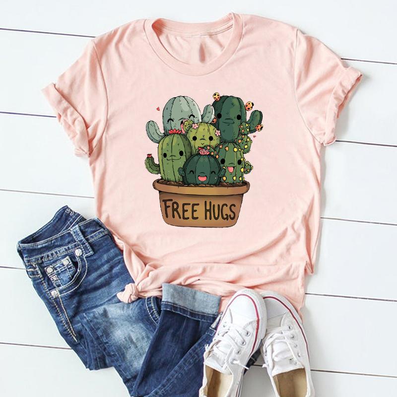 Tee Top Fashion Tshirt Clothing Casual Sweet Love Panda Spring Short Sleeve Women Print Summer Lady Female Graphic T-shirt