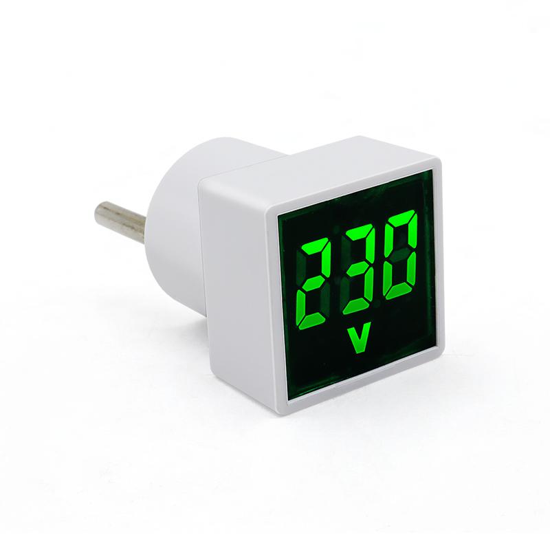 AC 220V LED Digital Display Voltage Measurement Monitor EU Plug Square Voltmeter