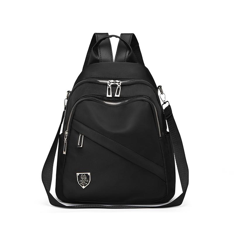 Women's Casual Black Backpack - New Style, Large Capacity, Double Shoulder School Bag