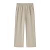 Mom's Summer 2026 Ice Silk High-Waisted Cropped Wide-Leg Pants for Women - Thin, Casual, Chinese Style.