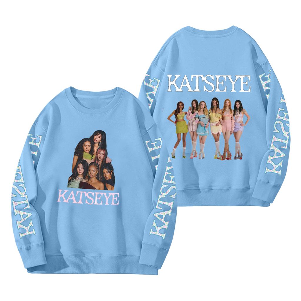 Women's Fashion Long Sleeve Print Round Neck Loose Pullover Sweater Top