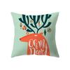 Christmas Theme Cute Santa Claus Print Pattern Cushion Cover Home Living Room Sofa Decoration Pillow Pillow Cover