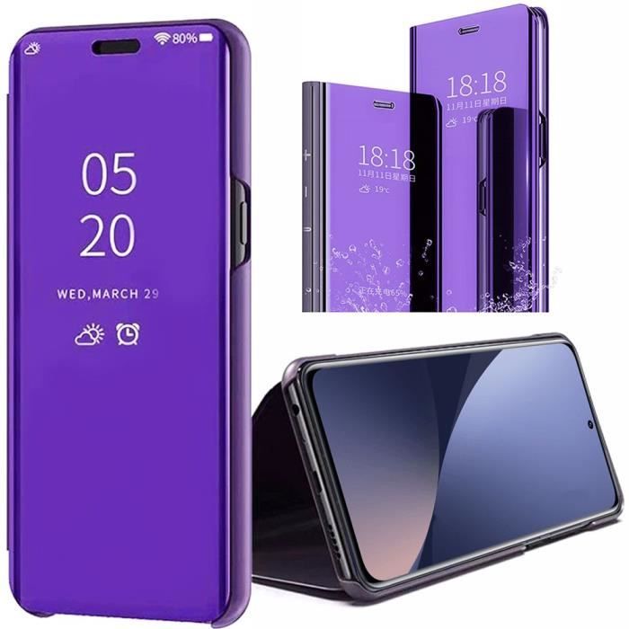 Coque pour Xiaomi 12 Pro Violet Intégrale Anti-Rayure Réflex Miroir Elégante Protection 360 Degré