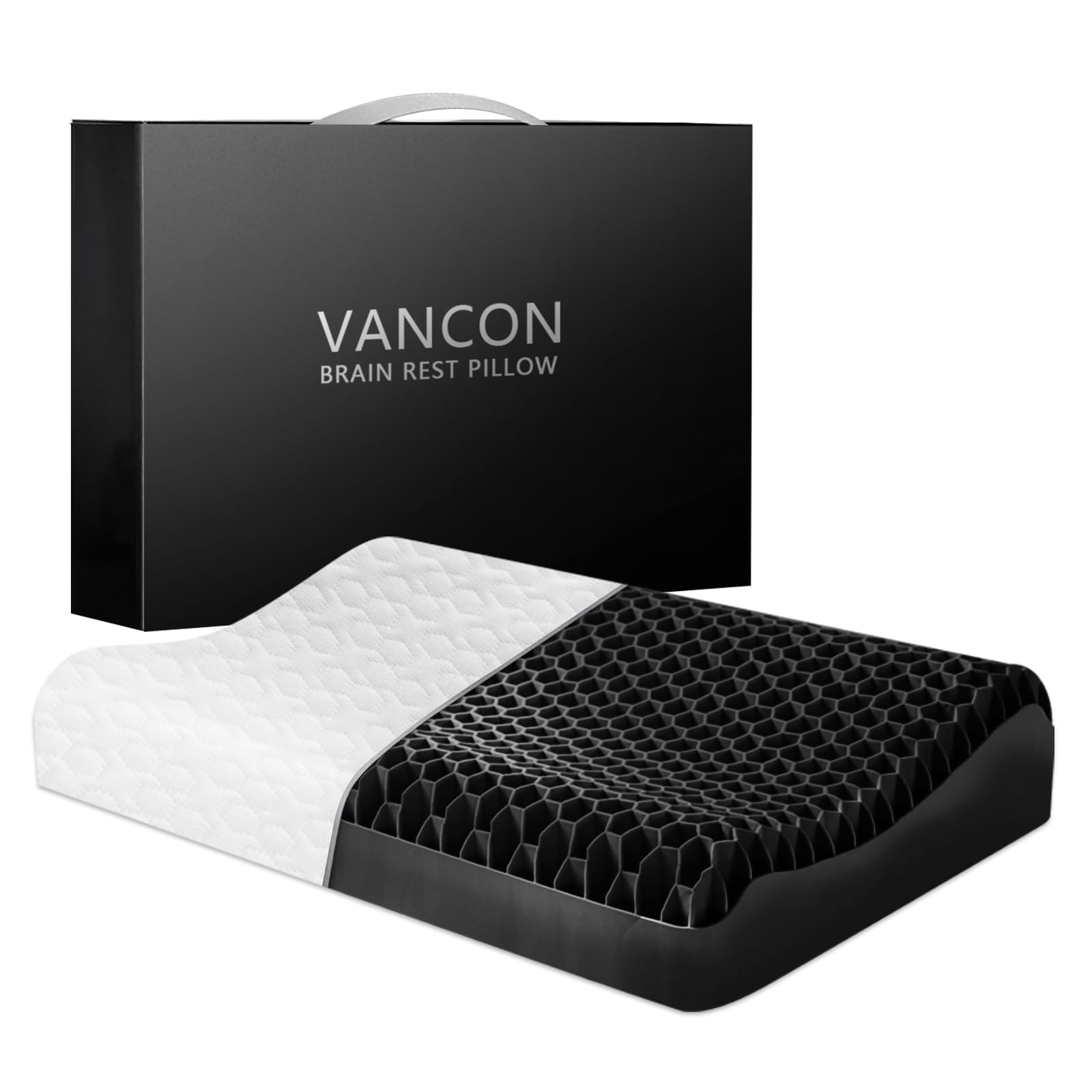 

VANCON Gel Memory No Neck Pain поставляется с подушкой Side High Zero, контролируемой гелем, полностью переворачивающейся и здоровой черной подушкой [Новый выпуск],