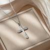 Elegant Cross Necklace with Full Diamond Design – Versatile Jewelry for Women