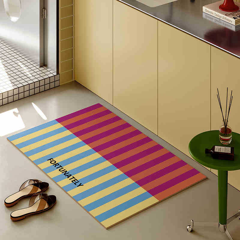 

Dopamine Bathroom Diatom Mud Floor Mat Ins Air Absorbing Quick-drying Anti-slip Mat Bathroom Door Easy-to-maintenance Floor Mat 40 * 60cm