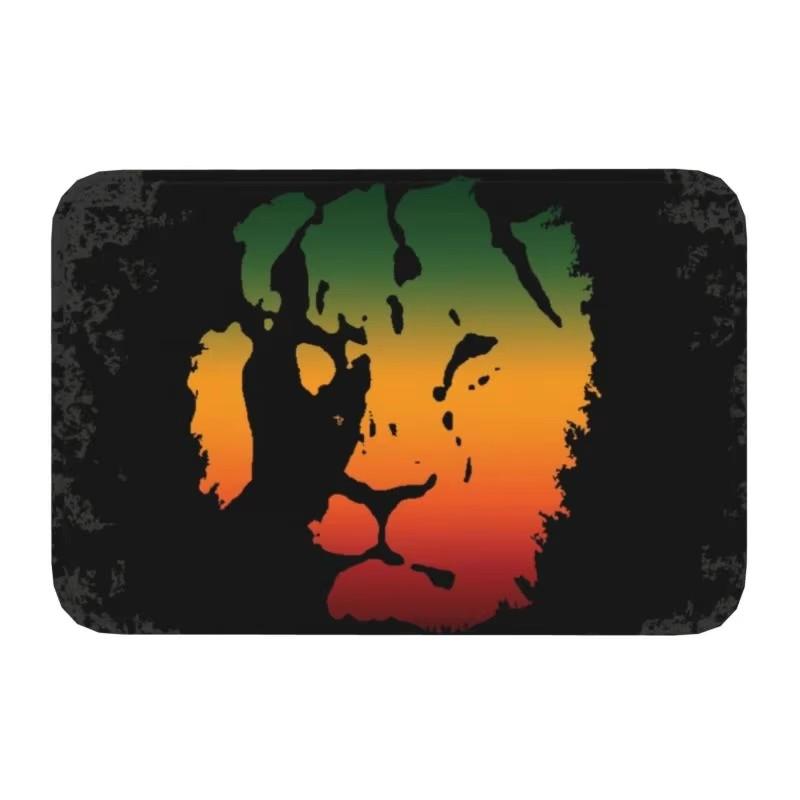 Löwe von Juda Rasta Jamaikanischer Reggae Fußmatte Matte Anti-Rutsch Rastafarian Kunst Badezimmer Küche Garten Teppich Teppich
