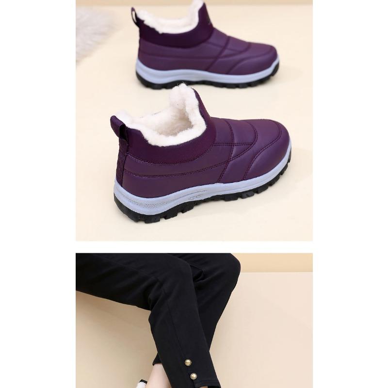Shoes, Women's New Winter Fleece Thickened Casual and Comfortable Snow Boots, Non-slip and Warm Soft Soles, One Foot of Mom Shoes