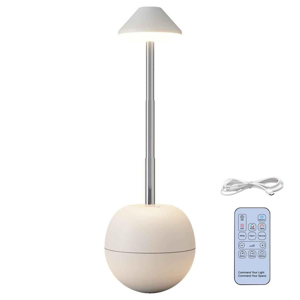 Rechargeable Touch Cordless LED Table Lamp W/Remote Control LED Table Light Desk Lamp for Bedroom Living Room Office Study
