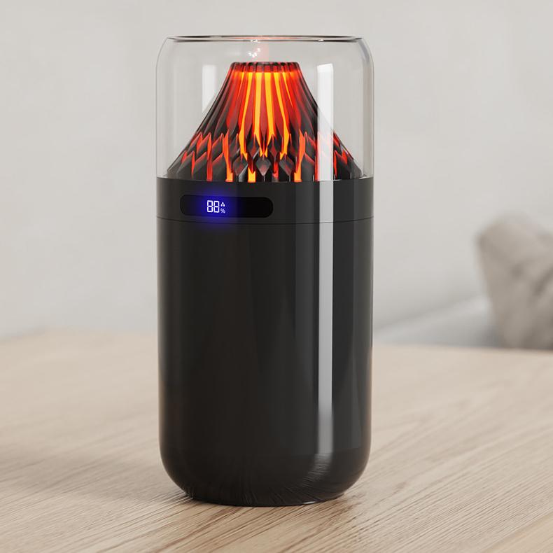 

360 мл увлажнитель воздуха Volcano спрей нежный автомобиль домашняя атмосфера свет USB зарядка интеллектуальный цифровой дисплей ароматерапевтический аппарат чёрный