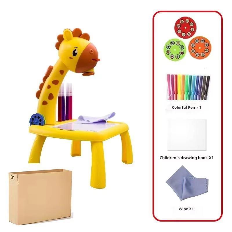 Electric Deer Projection Drawing Board Multi-Functional Writing Board Learning Drawing Can Erase Coloring Educational Toys