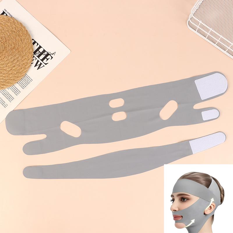 Breathable V-Shaped Mask Strap Face Slimming Bandage Double-Chin Reducer Face Lifting Belt Slim Strap with Double Deck Tightener