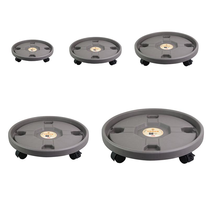 Universal Flower Pot Wheels Round Plastic Tray Heavy Duty Gorgeous Flowers Pot Rack Plant Movable Rolling Potted Plant Stand With Rollers