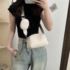 Daily Versatile Texture Niche Soft Leather Small Square Bag New Casual Mother and Child Bag Wide Shoulder Strap Single Shoulder Messenger Bag