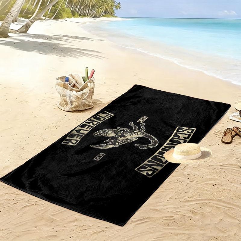 Scorpions Print Beach Towel, Large Soft Quick Dry Towel for Beach Camping Swimming