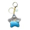 Creative Pentagrams Oil Liquid Quicksand Keychain Cartoon Animals Floating Charm for Car Keys Handmade Bag Pendant