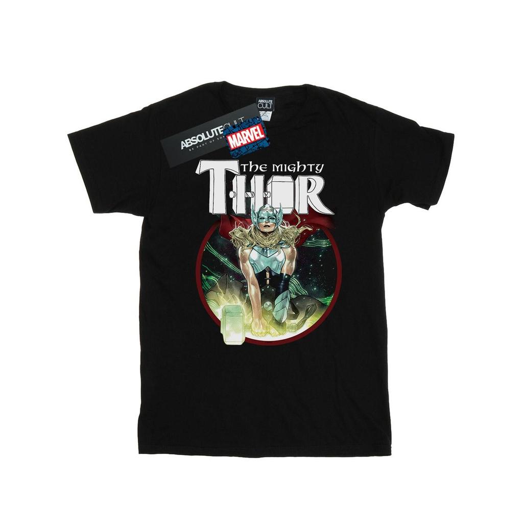Marvel Womens/Ladies The Mighty Thor Poster Cotton Boyfriend T-Shirt