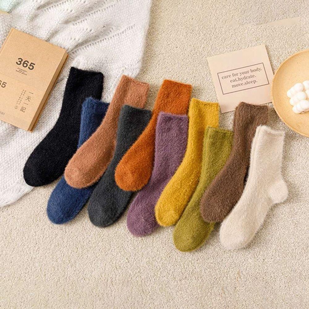 Winter Warm Snow Socks Seamless Velvet Sleep Socks Gift Stockings