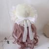 Sweet and Cute Mori Soft Girl Lace Bow Hat Lolita Travel Sunscreen Streamer Woven Parent-child Hat