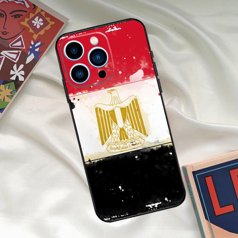 Egypt Flag Case For iPhone 16 15 14 13 12 11 Pro Max XR X XS Max Plus 12 13 Mini Back Cover