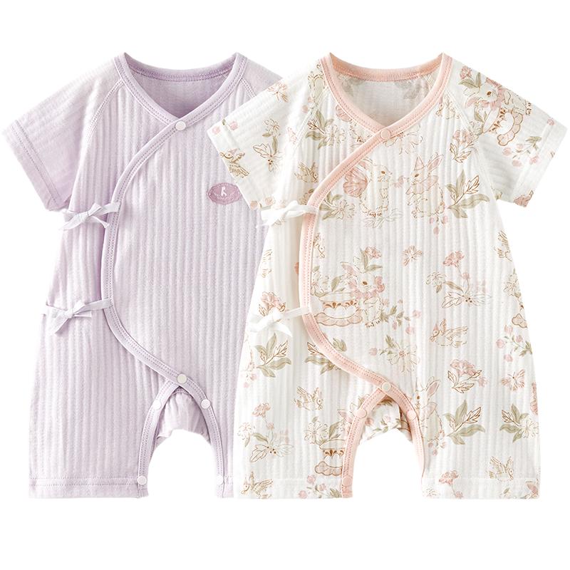 

TONGTAI Baby Short Sleeve Pure Cotton Butterfly Romper 59cm