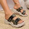 Casual Camouflage Strap Sport Sandals Women 2025 Summer Sexy Thick Bottom Soft Cloud Slippers Non Slip Outdoor Hiking Sandals