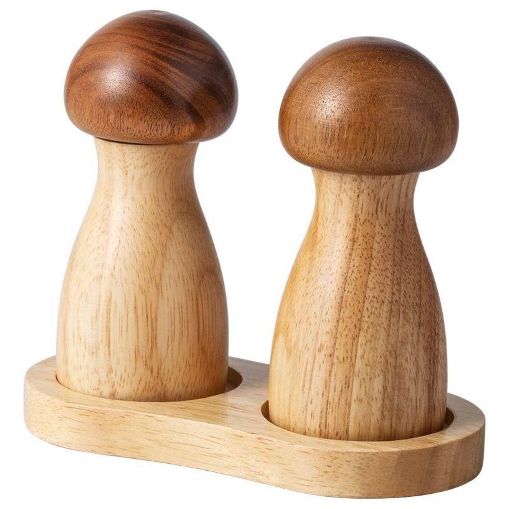 Wood Mushroom Pepper Grinder High Hardness Grinding Core Salt Grinding Bottle  Sea Salt