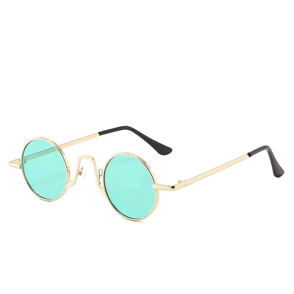 Retro Round Frame Sunglasses Women Men Metal Punk Sun Glasses Steampunk Vintage Goggles Outdoor Driving Unisex UV400 Eyeglasses