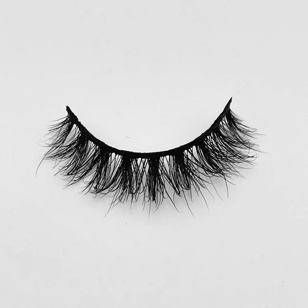 New Product 12mm Natural Mink Hair False Eyelashes European And American Eyelashes Hard Stem Short Eyelashes False Eyelashes
