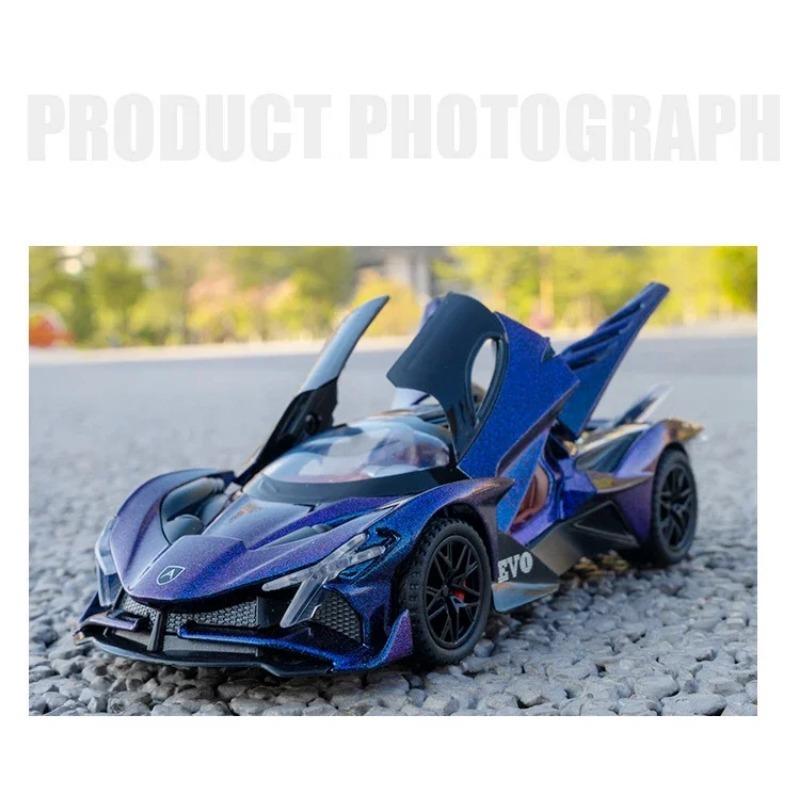 1/32 Apollo Project EVO Alloy Cast Toy Car Model Sound and Light Children's Toy Collectibles Birthday Gift