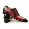 Mode Neue Herren Business Lederschuhe Mode Sommer Schnürschuhe Rot Schwarz Handgeschnitzt Hochzeitsschuhe Jubiläum Büro Oxford Schuhe
