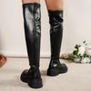 Fashion Fashion Chunky Platform Long Boots for Women 2025 Autumn Winter PU Leather Over The Knee Boots Woman Plus Size Thigh High Botas