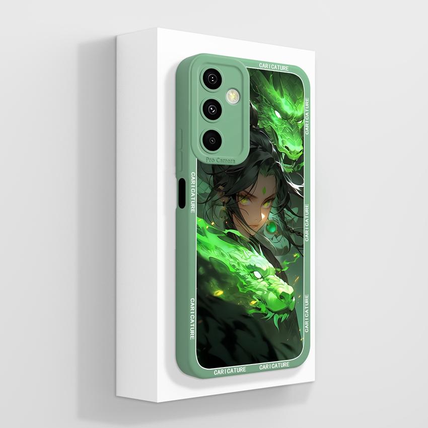 

Чехол для Samsung M36 M55 M56 A25 A26 A17 F56 Красивый чехол для телефона с масляной живописью и цветами, Защитная пленка для экрана, Мягкий бампер, Пылезащитная крышка для корпуса Samsung Samsung A07 5G