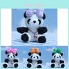 Encantador Chaveiro de Pelúcia Panda de Desenho Animado Super Macio de Pelúcia Curta Acessório