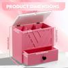 Wood Tampon Holder Bathroom Pad and Tampon Storage Box with Lid and Drawer Feminine Product Organizer for Toilet Desktop Decor