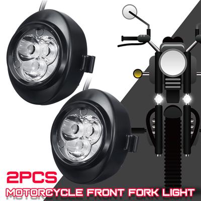 Universal 2 x 24 LED Motorcycle Round Reflector Tail Brake Turn Signal Light KW