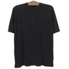 FILIPPO DE LAURENTIIS Unused Crepe Cotton Crew Neck Knit T-Shirt, Black, Size 50, 4110-TSOMC11 Tops 50 blackUsed