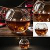 Hohes Borosilikatglas Whiskey-Glas Fußballform Design Langlebig Kristallklar Whiskey-Becher Geeignet für Spirituosen und Cocktail-Servieren