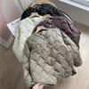 Giacca imbottita morbida senza colletto ultraleggera autunno inverno con scollo a V casual corta da donna casual ampia monopetto in piuma d'anatra