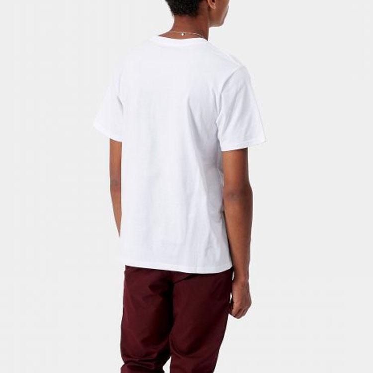 Carhartt WIP S/S Pocket T-Shirt Logo Embroidered Pocket Short Sleeve T-Shirt Unisex T-Shirts White I022091-02-00
