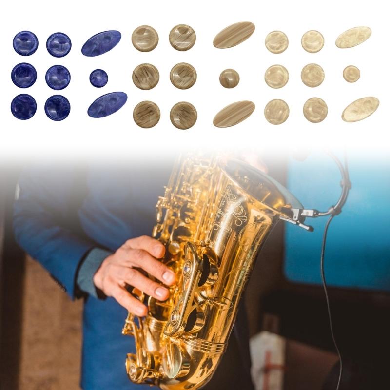 Saxophone Key Buttons Inlays Set Smooth Surfaces Wear Resistant Inlays Accessory for Saxophone Players