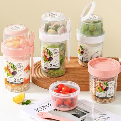 Tasses Petit-Déjeuner à Emporter, Tasse à Salade à Emporter, Contenants Parfaits pour Yaourt, Céréales, Avoine de la Veille, Snack, Parfait & Vinaigrette