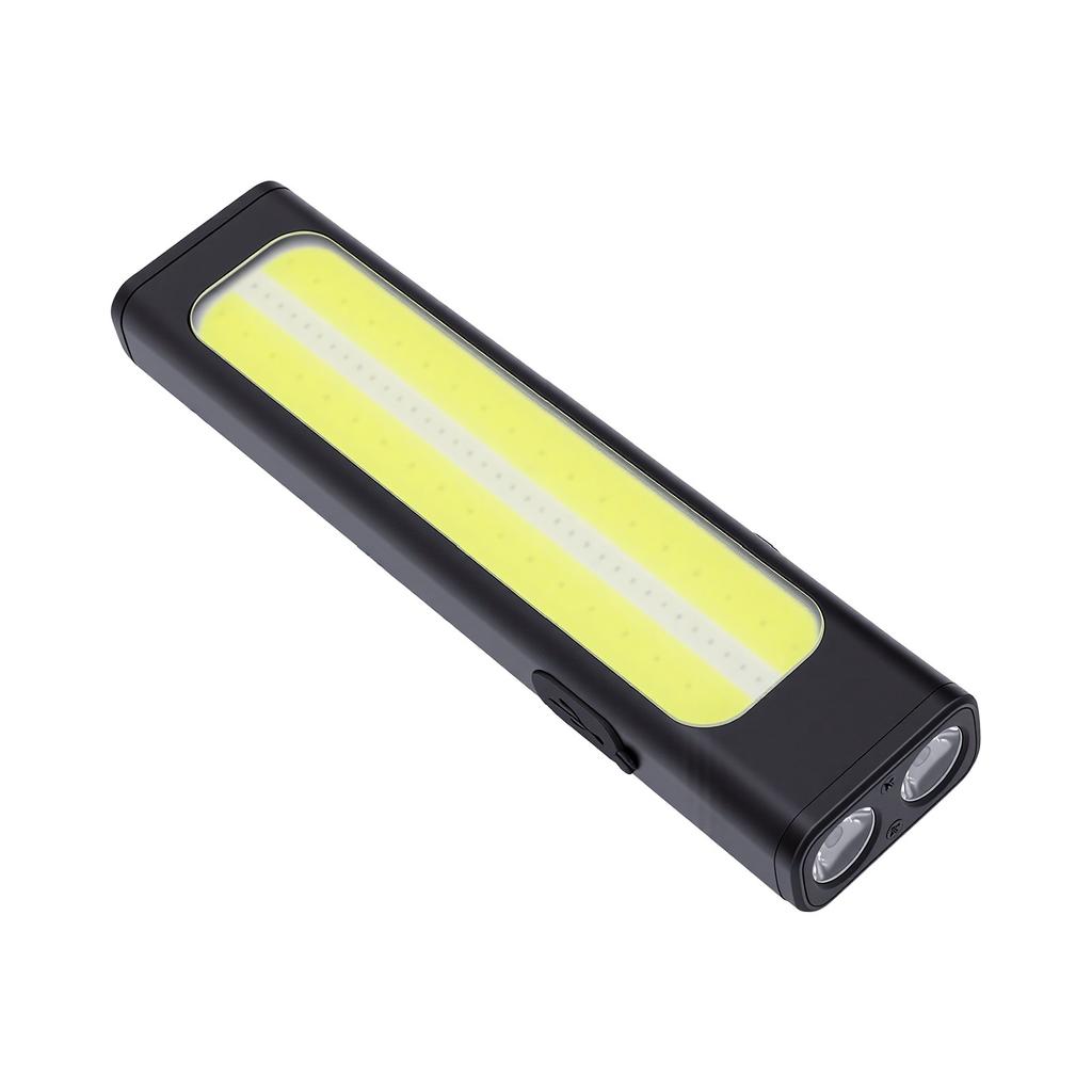 Rechargeable Flat Flashlight 11 Modes Water Proof COB LED Pocket Flashlight with Clip Magnetic Base for Camping Travel