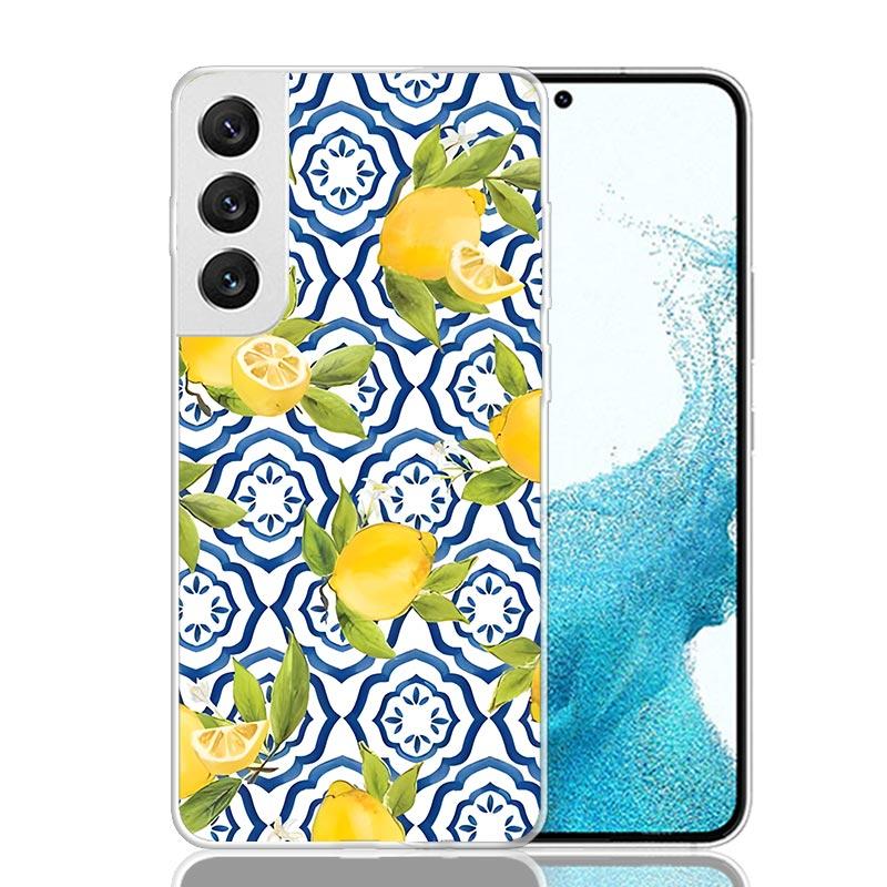 Mediterranean Lemon Phone Case For Samsung Galaxy S26 S25 Edge S24 S23 FE S22 Ultra S21 Plus S20 + Fundas Cover Coque Galaxy S25
