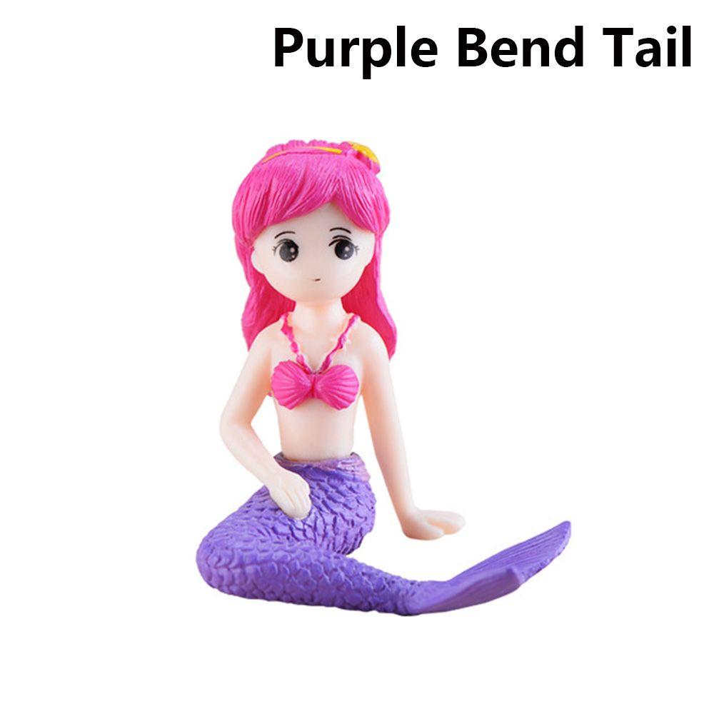 

Торт Ляльковий будиночок Фея Сад Домашній декор Принцеса Мініатюрна Русалка Фігурки bend tail фіолетовий